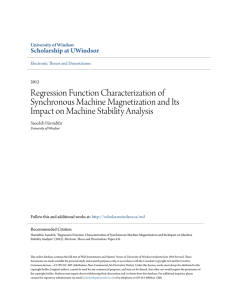 Regression Function Characterization of Synchronous Machine