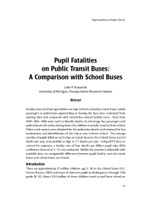 Pupil Fatalities on Public Transit Buses: A