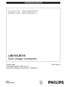 LM219/LM319 Dual voltage comparator - Elektronik