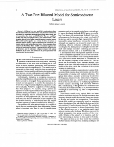 A two-port bilateral model for semiconductor lasers