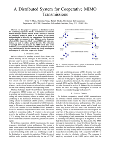 A Distributed System for Cooperative MIMO Transmissions