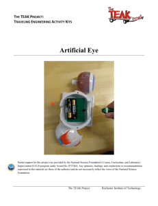 Artificial Eye Lesson Plan - Rochester Institute of Technology