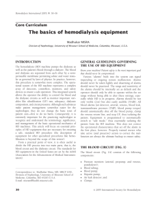 The basics of hemodialysis equipment