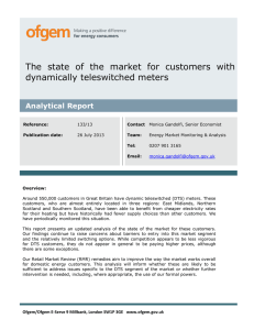 The state of the market for customers with dynamically