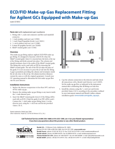 ECD/FID Make-up Gas Replacement Fitting (for Agilent GCs)