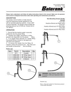 3 DESCRIPTION OPERATION Parts List 4 1 2 Item Part