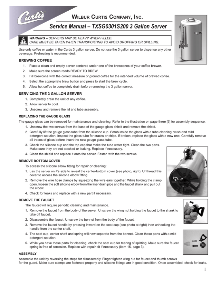 Service Manual - Wilbur Curtis