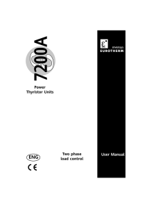 Power Thyristor Units User Manual Two phase load