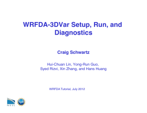 WRFDA-3DVar Setup, Run, and Diagnostics