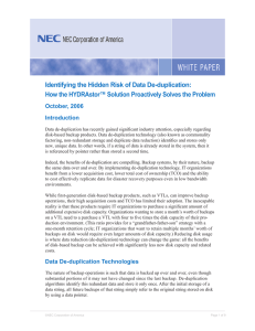 NEC Hydrastor White Paper