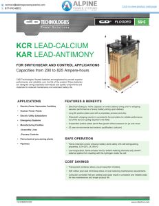 kcr lead-calcium kar lead-antimony