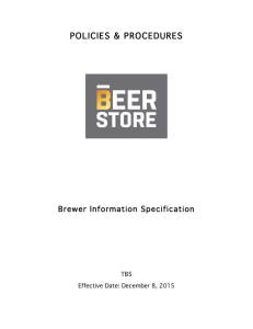 Brewer Information Specifications