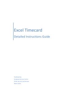Excel Timecard - Central Services Employee Services Portal