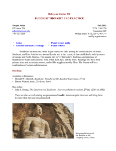 BUDDHIST THOUGHT AND PRACTICE