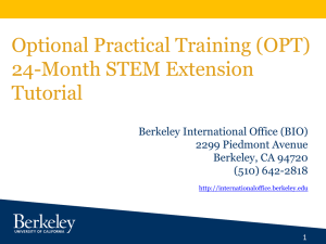 Optional Practical Training (OPT) 24