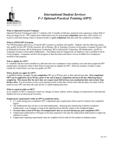 Optional Practical Training Application