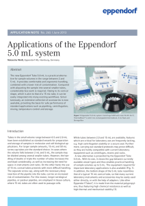 Applications of the Eppendorf 5 mL system