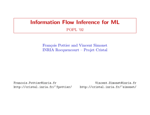 Information Flow Inference for ML