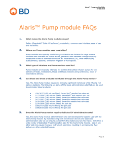 Alaris™ Pump module FAQs