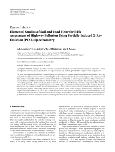 Elemental Studies of Soil and Food Flour for Risk Assessment of