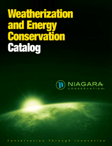 Weatherization and Energy Conservation Catalog