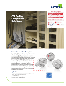 CFL Ceiling Lampholder Solutions