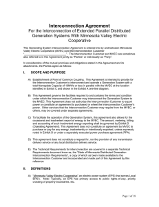 Interconnection Agreement - Minnesota Valley Electric