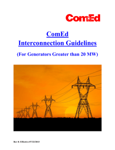 ComEd Interconnection Guidelines for Generators Greater than 20MW