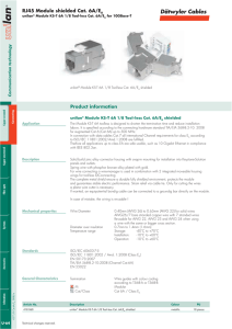 Product information RJ45 Module shielded Cat. 6A/EA
