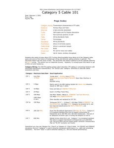 Category 5 Cable 101 - Taylor Electronics Home