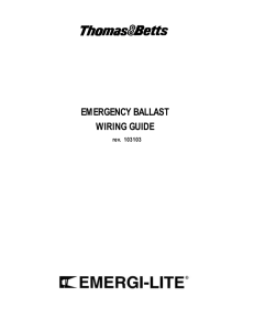 Emergency Ballast Wiring Guide
