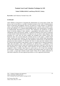 Nominal Asset Land Valuation Technique by GIS