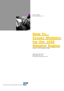 Create Modules for the J2EE Adapter Engine