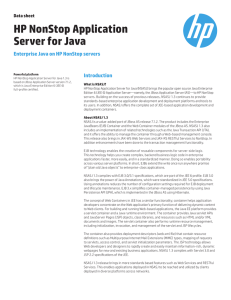 HP NonStop Application Server for Java—Enterprise Java on HP
