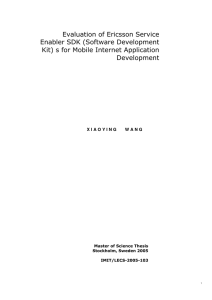 Evaluation of Ericsson Service Enabler SDK (Software Development