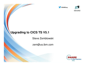 CICS 51 Upgrading