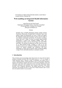 Web-enabling an Integrated Health Informatics System
