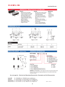 Table 1 HE700 DIL Relay Features and Benefits