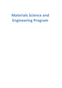 CORE COURSES MSE PROGRAM - KAUST