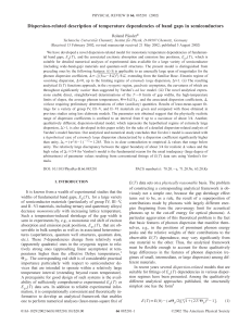 Dispersion-related description of temperature