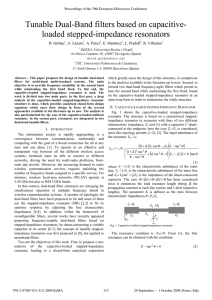 EuMC: Tunable Dual-Band Filters Based on Capacitive