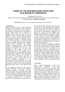 tuning of the spin-wave band structure in 2d magnetic composites