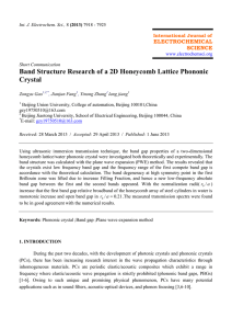 Band Structure Research of a 2D Honeycomb Lattice Phononic Crystal