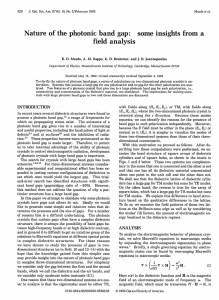 Nature of the photonic band gap: field analysis some insights from a