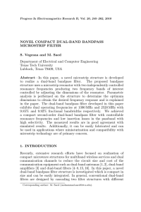 Novel Compact Dual Band Bandpass Microstrip Filter