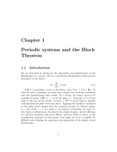 Chapter 1 Periodic systems and the Bloch Theorem