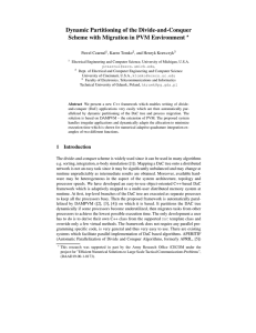 Dynamic Partitioning of the Divide-and