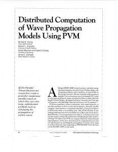 Distributed computation of wave propagation models using PVM