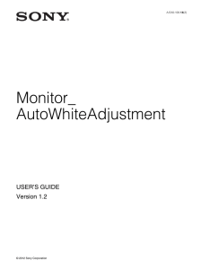 Monitor AutoWhiteAdjustment