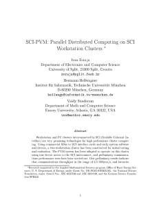 SCI-PVM: Parallel Distributed Computing on SCI Workstation